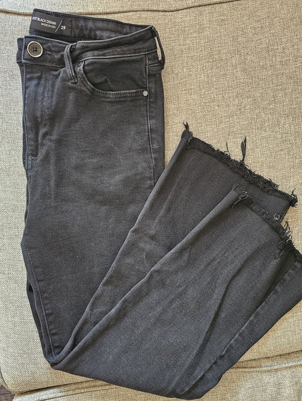 Black Straight Leg To Flare